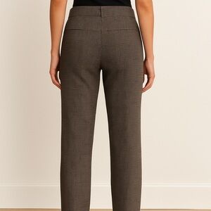 Women's Brown Checkered Pants
